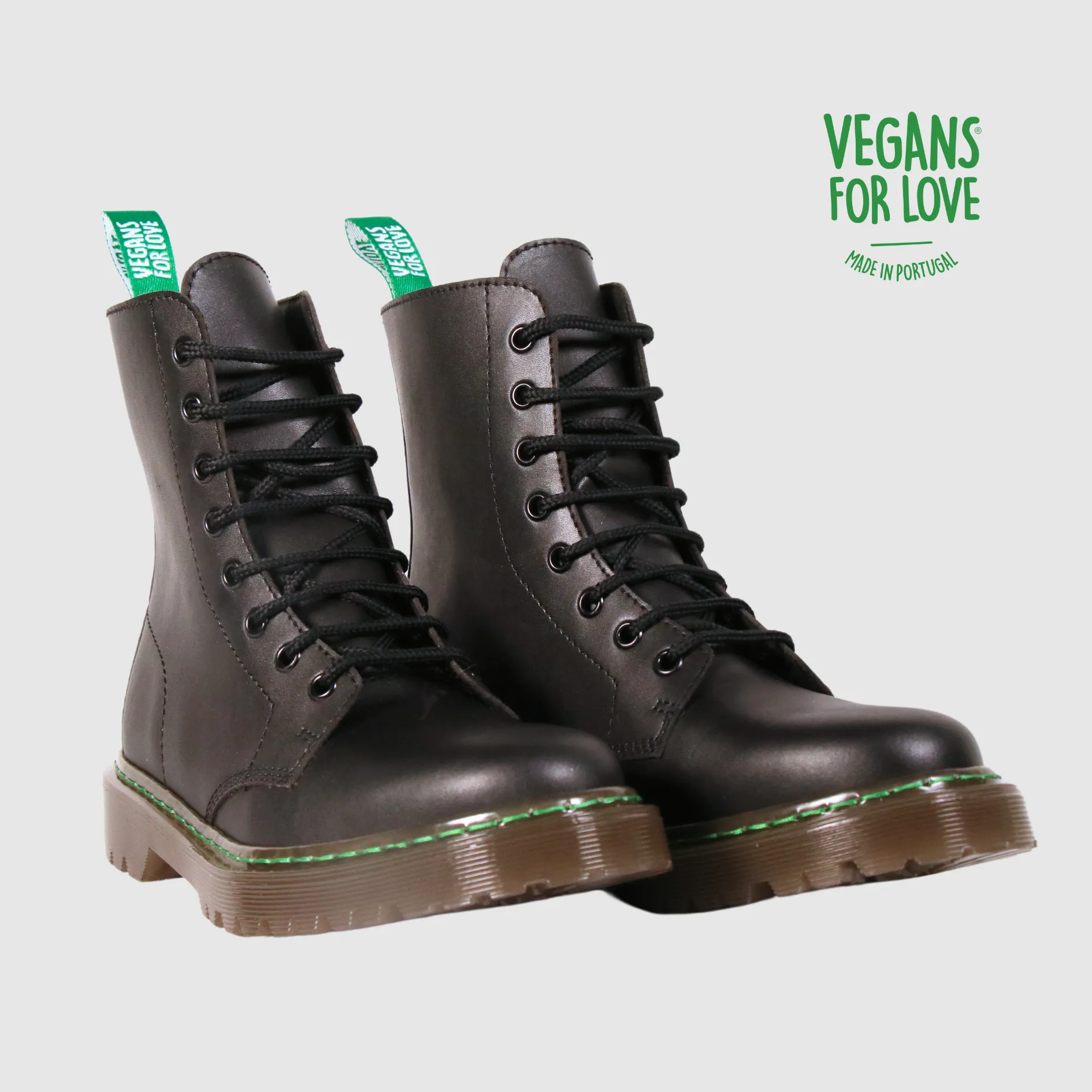 Unisex Vegan Black Boots - Activist Footprints, Durable, Water-Resistant, Versatile for All Seasons and Daily Use