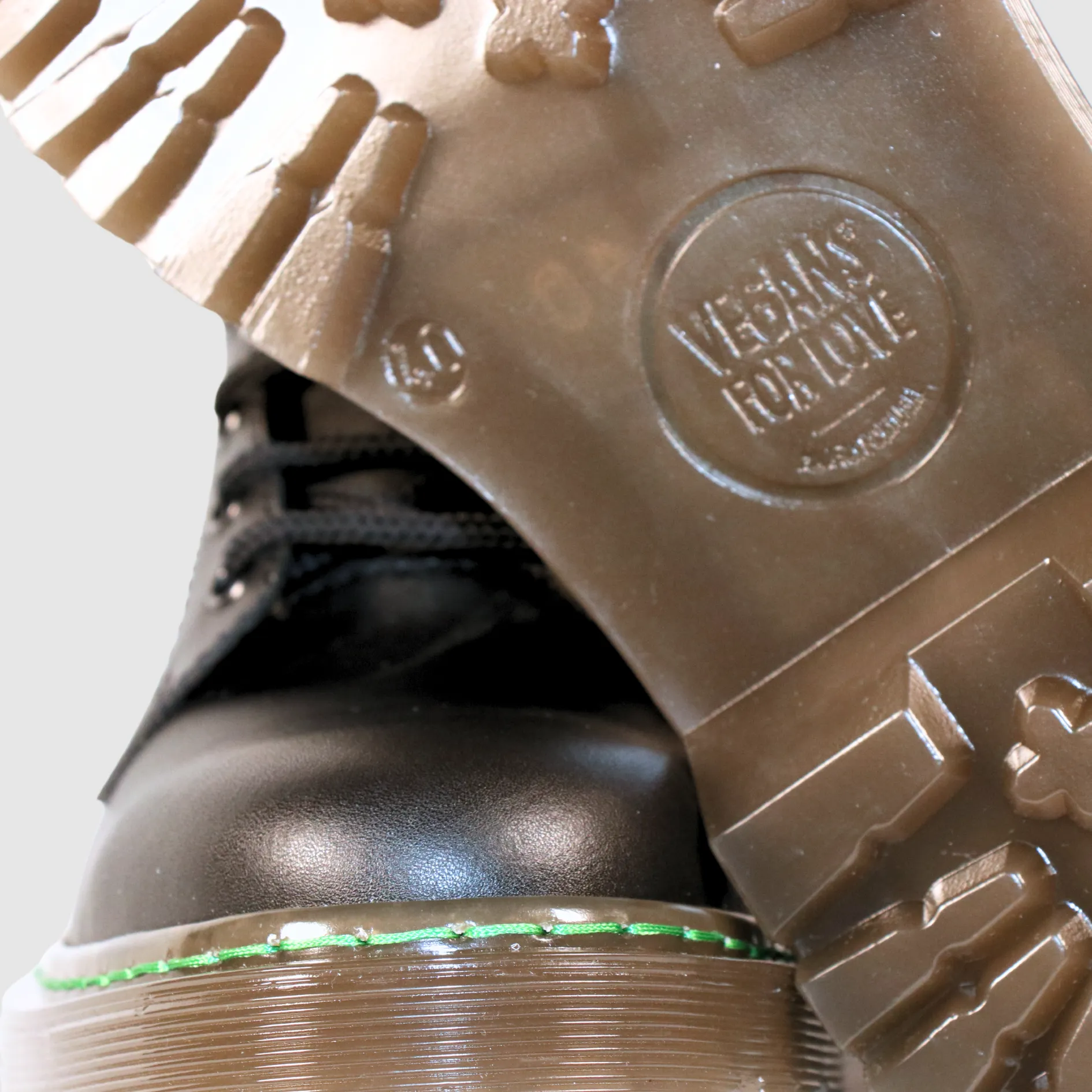 Unisex Vegan Black Boots - Activist Footprints, Durable, Water-Resistant, Versatile for All Seasons and Daily Use