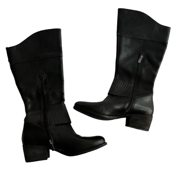 Vince Camuto knee high black boots Sz 9M