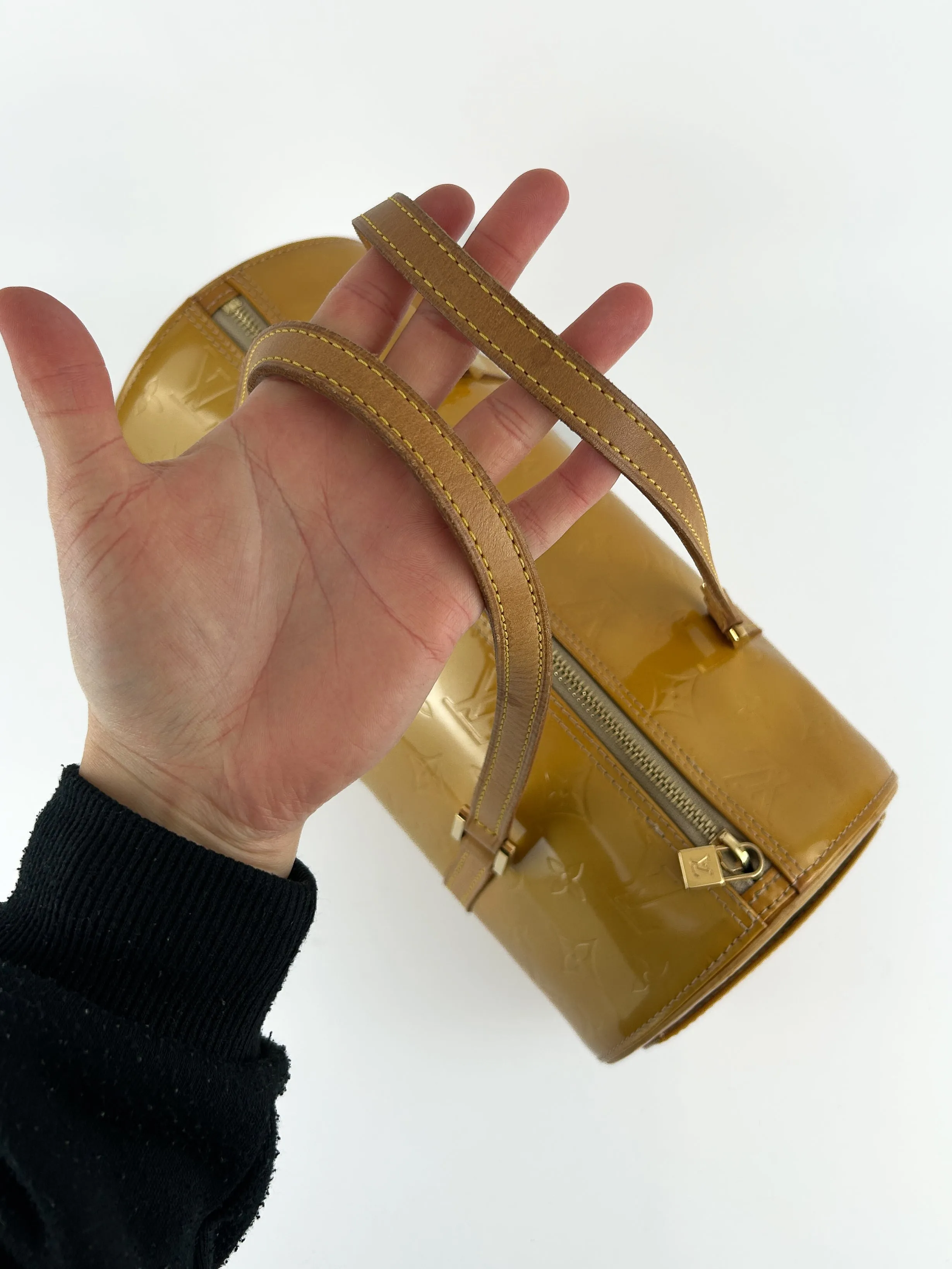 Vintage Louis Vuitton Vernis Bedford Handbag (Orange) (2002)