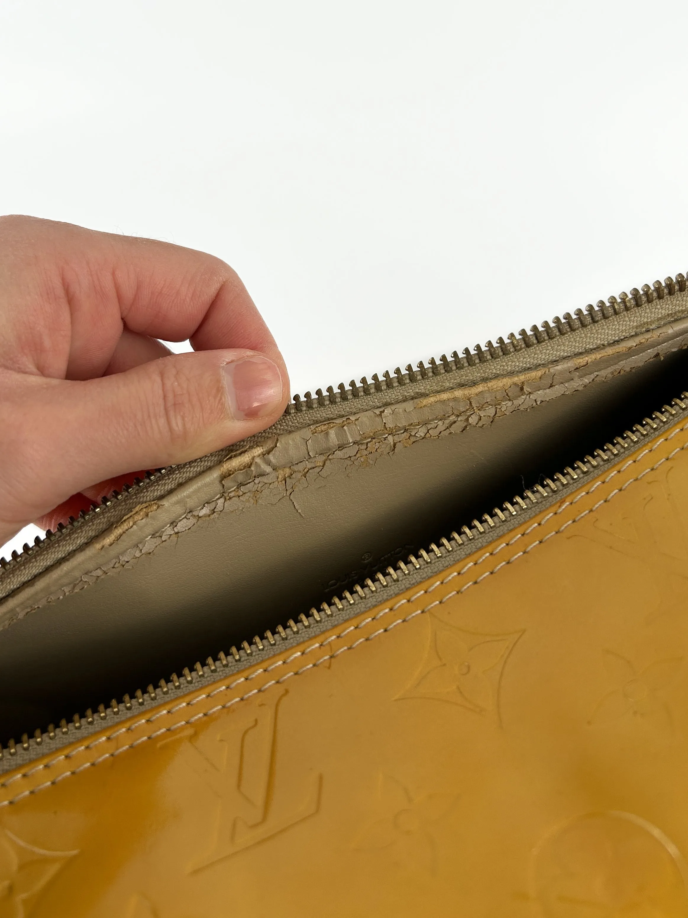 Vintage Louis Vuitton Vernis Bedford Handbag (Orange) (2002)