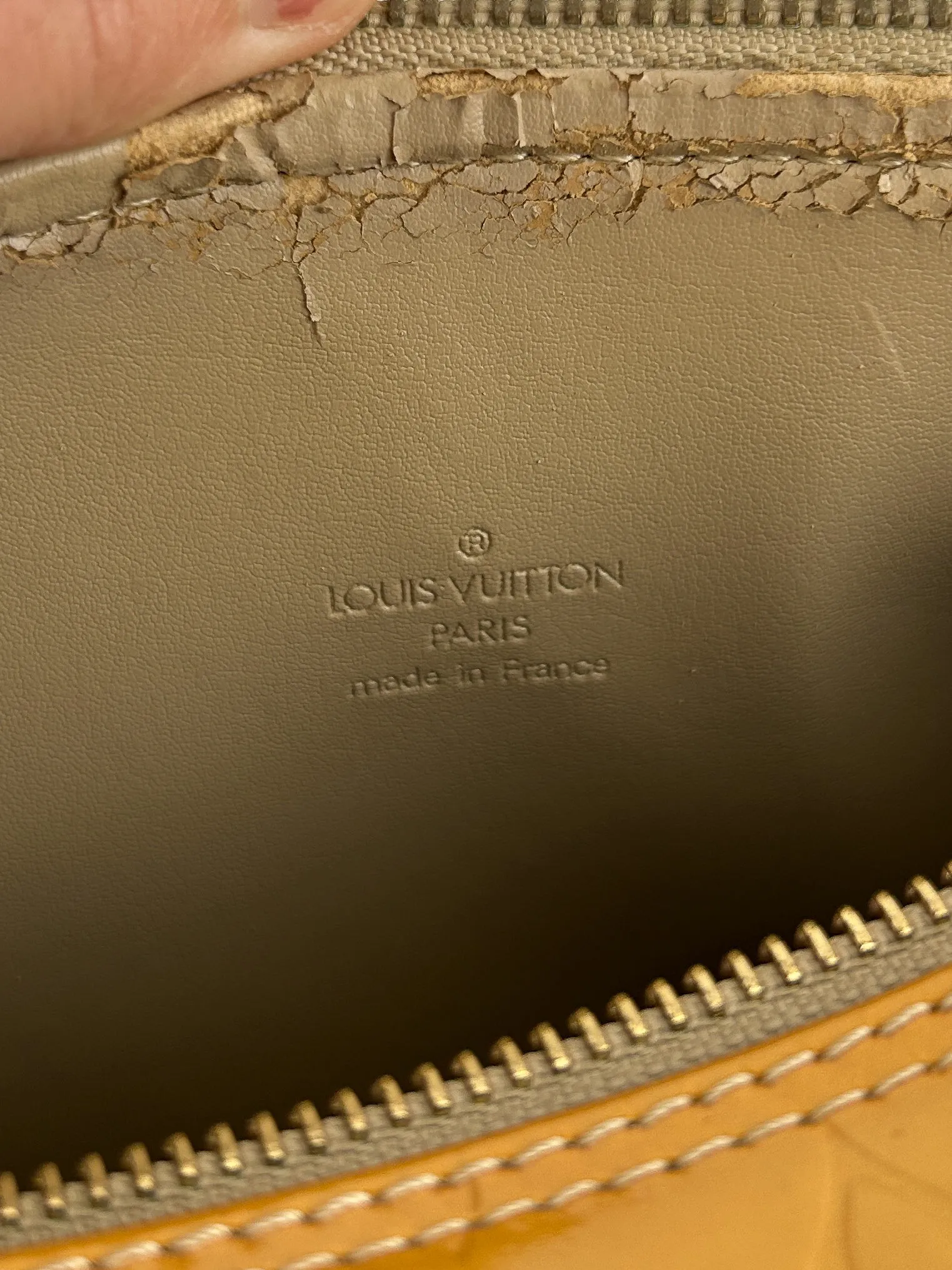 Vintage Louis Vuitton Vernis Bedford Handbag (Orange) (2002)