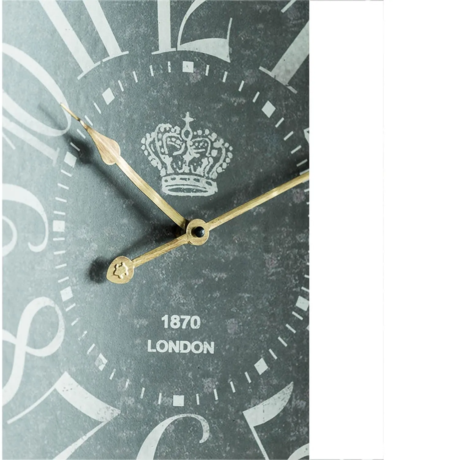 Vintage Style Black and White Iron Wall Clock
