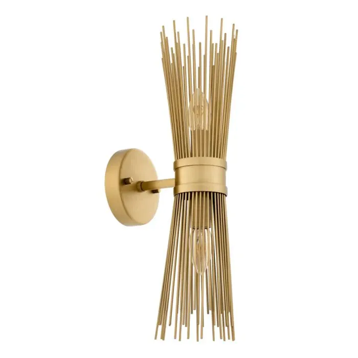 Wall Lamp Romeo Double - Antique Brass Finish