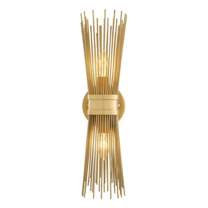 Wall Lamp Romeo Double - Antique Brass Finish