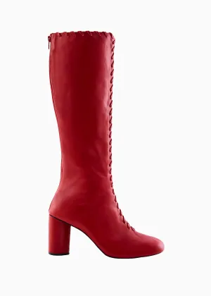 Whipstitch Knee Boot