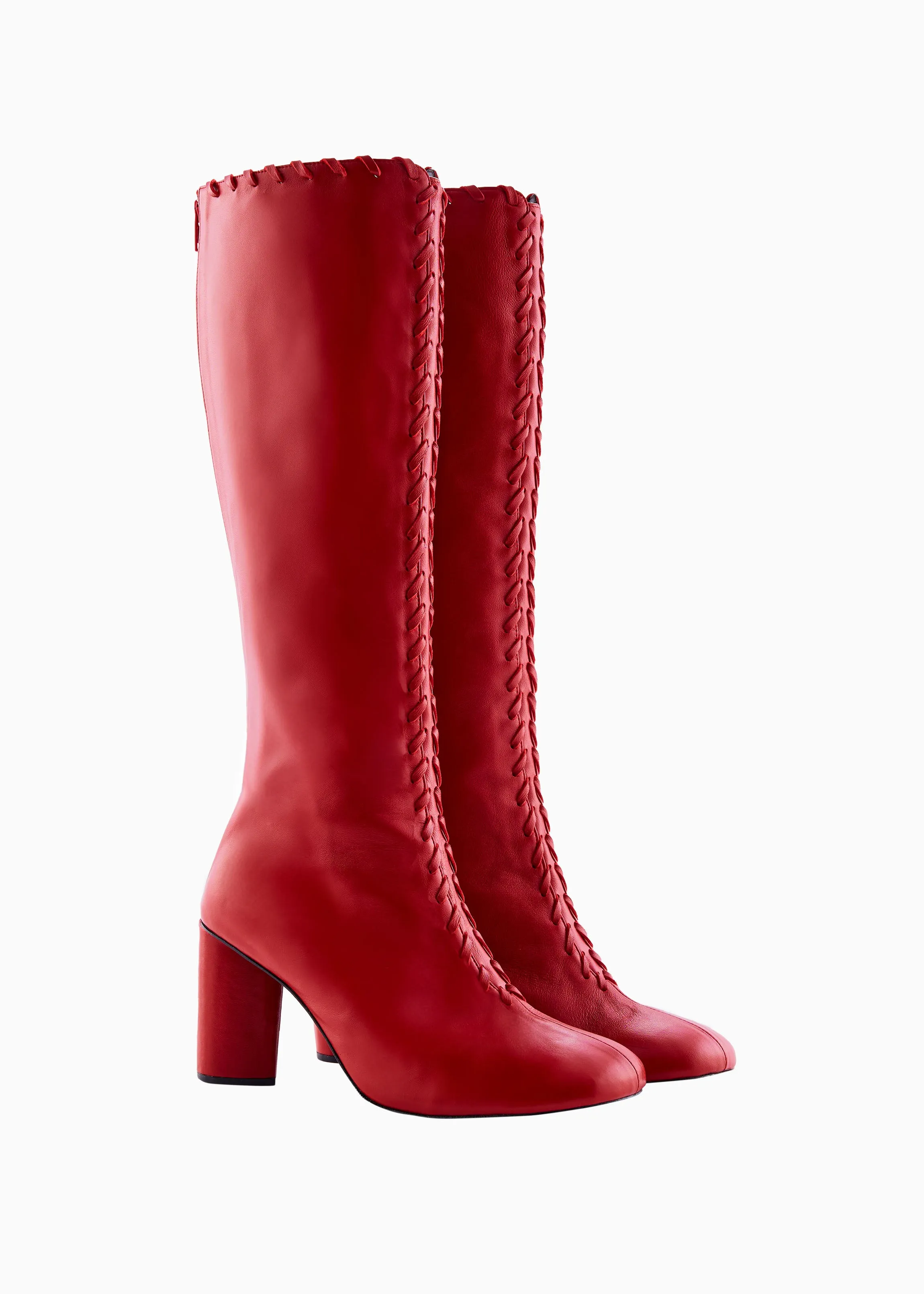 Whipstitch Knee Boot