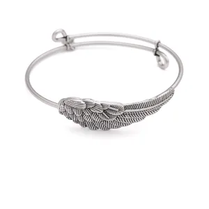 Wing, Cufflet Antique Silver Color Finish