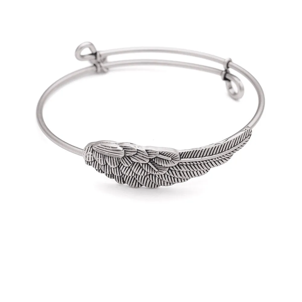 Wing, Cufflet Antique Silver Color Finish