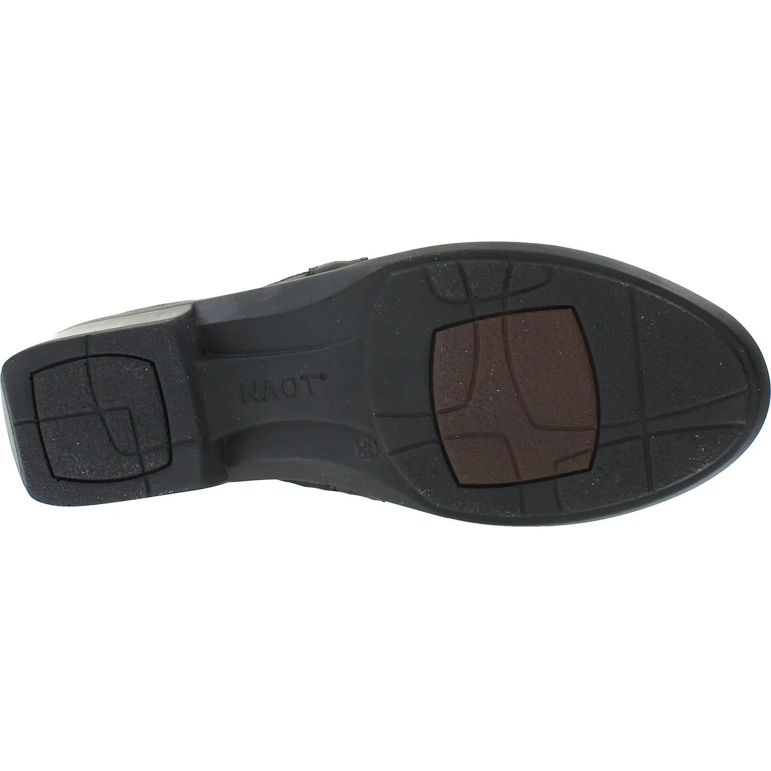 Women's Naot Sharkia Soft Black Leather/Stone Nubuck