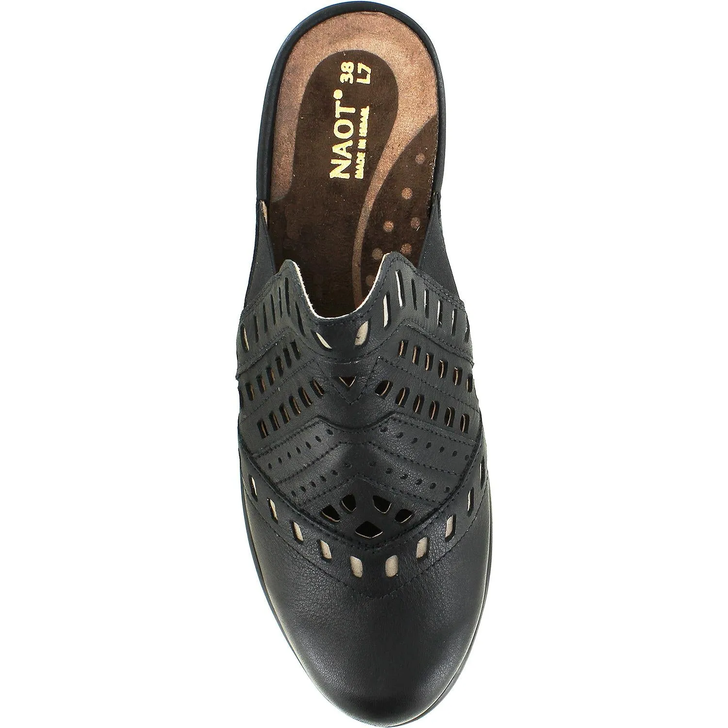 Women's Naot Sharkia Soft Black Leather/Stone Nubuck