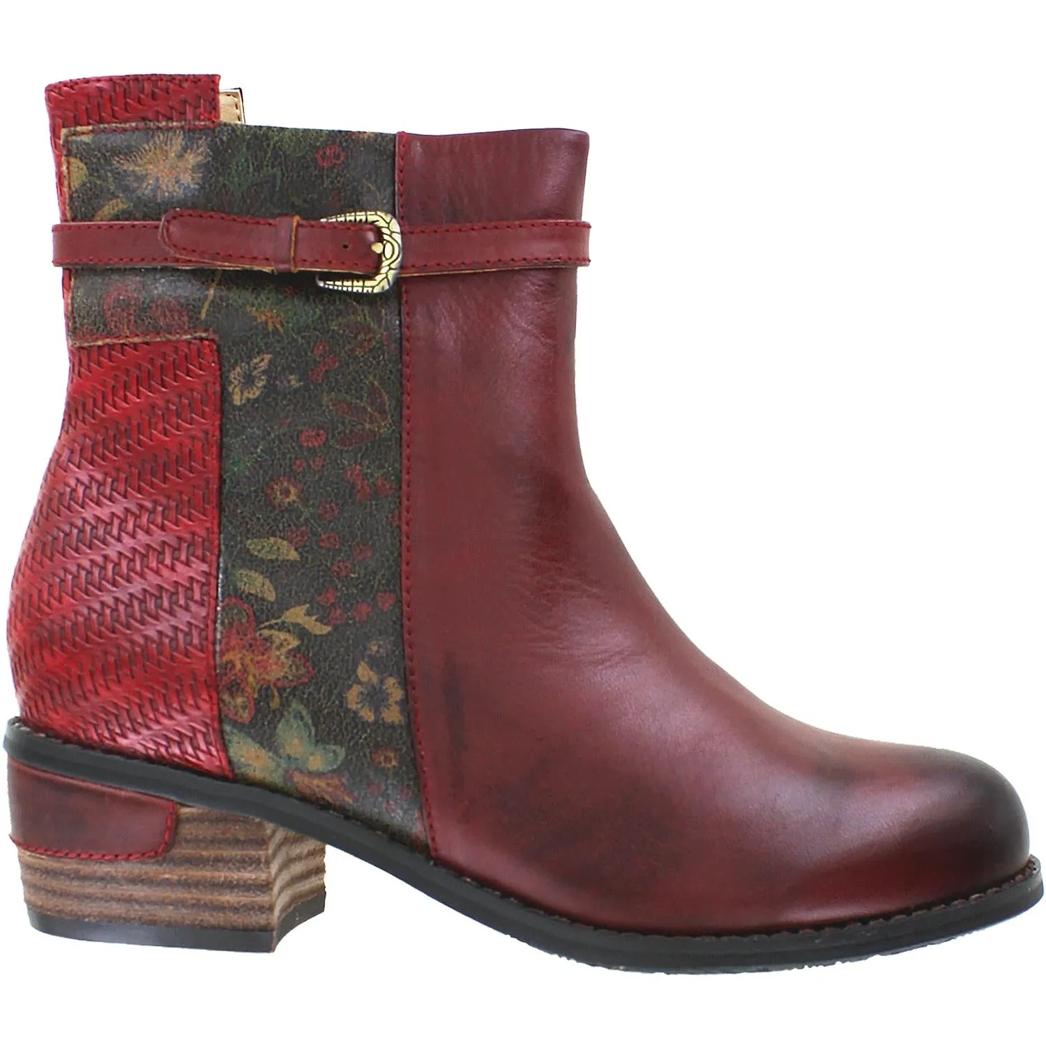 Women's Spring Step Kanessa Dark Red Leather