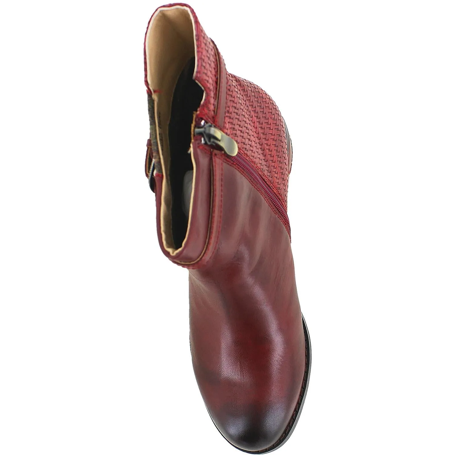 Women's Spring Step Kanessa Dark Red Leather