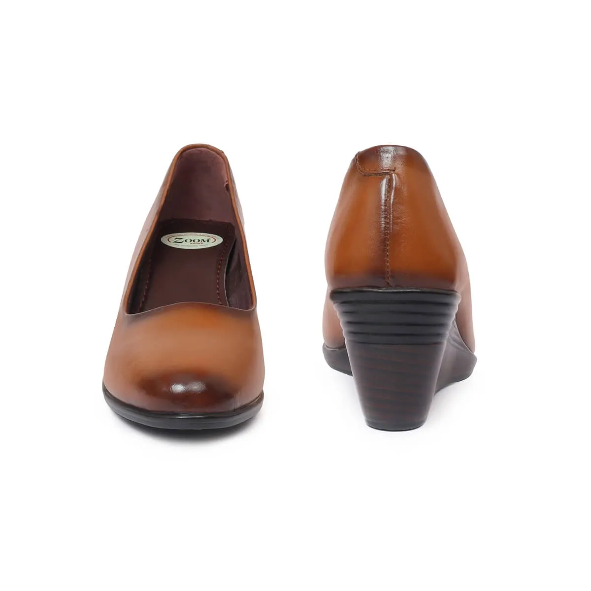 Zoom Shoes Original Leather Wedges Heel Bellies For Women L-051